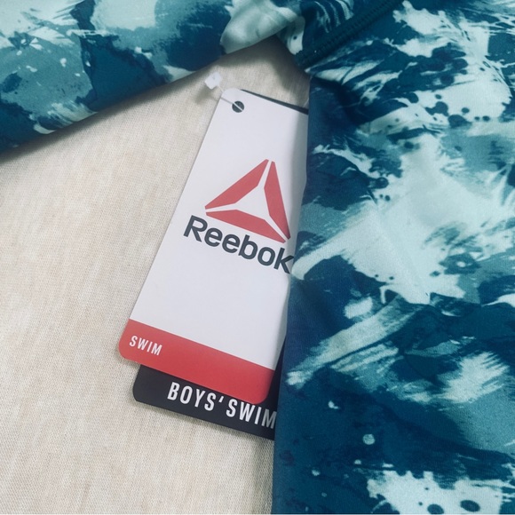 Reebok Toddler Boys Long Sleeve Rashguard and Swim Trunks Set with UPF 50+, - Picture 11 of 11